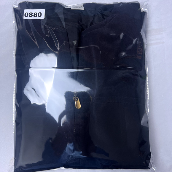 Markstone Womens Size 6 Black 100% Silk Gold Full Zip Shacket Jacket Blazer Vtg - Picture 11 of 12